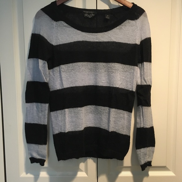 MAISON SCOTCH LIGHTWEIGHT KNITTED STRIPED SWEATER